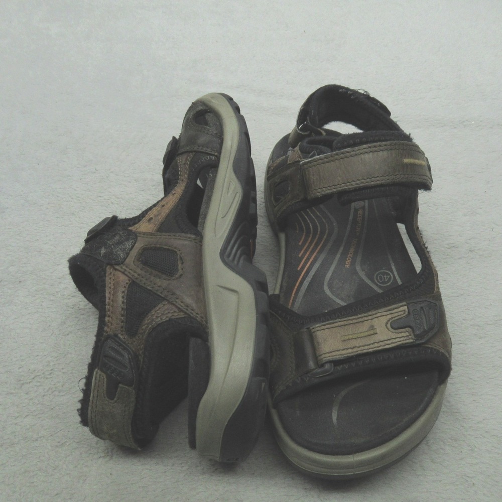 Ecco Men 7 Sandals‎ Brown Yucatan Receptor Technology Water Hiking Outdoor EU40